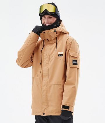 Dope Adept Uomo Giacche Snowboard Khaki Gialle | ITDN2715