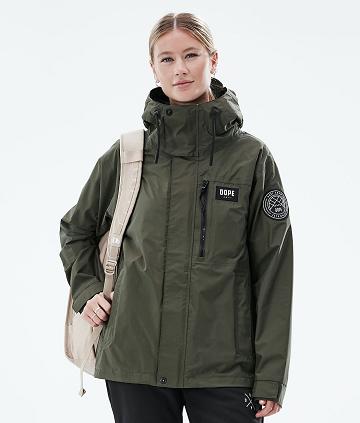 Dope Blizzard Light W Full Zip Donna Giacche Outdoor Verde Oliva Verdi | ITIS3724