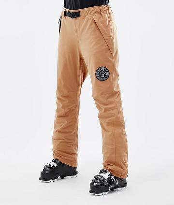 Dope Blizzard W Donna Pantaloni Da Sci Khaki Gialle | ITJJ3305