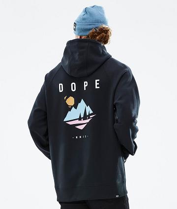 Dope Common Pine Uomo Felpa Con Cappuccio Nere | ITUT3005