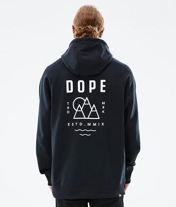 Dope Common Summit Uomo Felpa Con Cappuccio Nere | ITEX3009