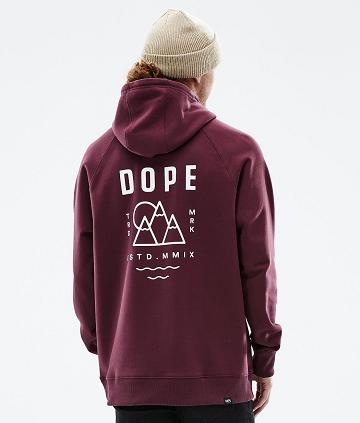 Dope Common Summit Uomo Felpa Con Cappuccio Bordeaux | ITRW3008