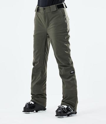 Dope Con W 2021 Donna Pantaloni Da Sci Verde Oliva Verdi | ITCE3326