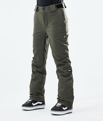 Dope Con W 2021 Donna Pantaloni Snowboard Verde Oliva Verdi | ITHK3261