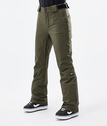 Dope Con W Donna Pantaloni Snowboard Verde Oliva Verdi | ITCE3255