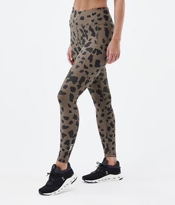 Dope Lofty Tech Dots Donna Leggings Marroni | ITMA3809