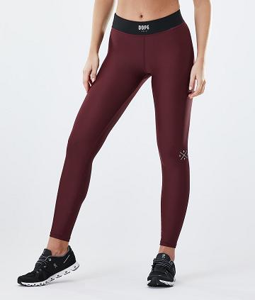 Dope Razor Donna Leggings Bordeaux | ITXF3814