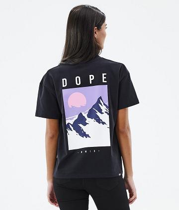 Dope Standard W Peak Donna Magliette Nere | ITIS3776