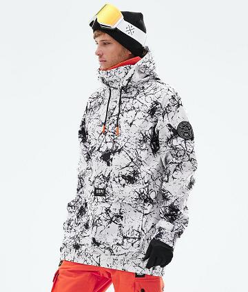 Dope Wylie Patch Uomo Giacche Snowboard Bianche Nere | ITXF2830