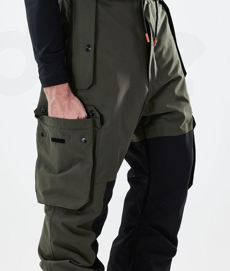 Dope Adept 2021 Uomo Pantaloni Snowboard Verde Oliva Verdi Nere | ITXF2539