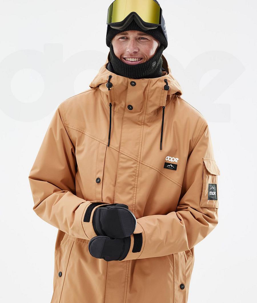 Dope Adept Uomo Giacche Snowboard Khaki Gialle | ITDN2715