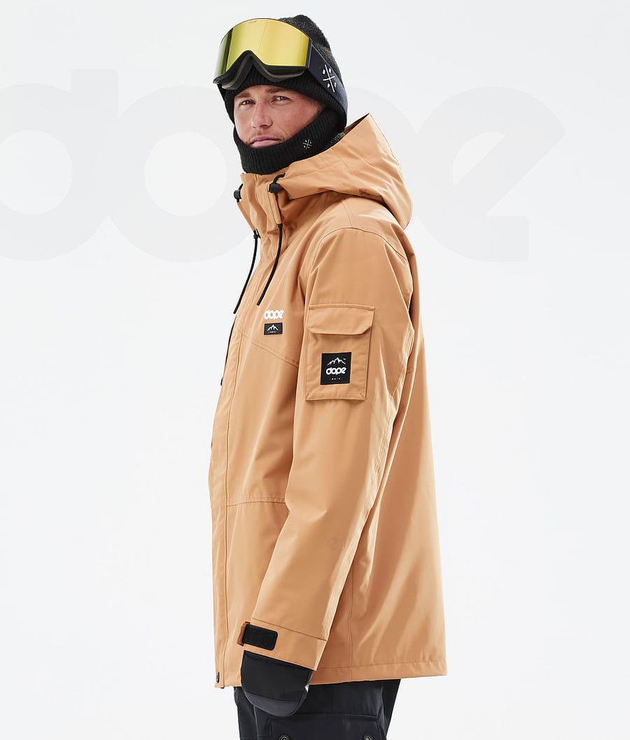 Dope Adept Uomo Giacche Snowboard Khaki Gialle | ITDN2715