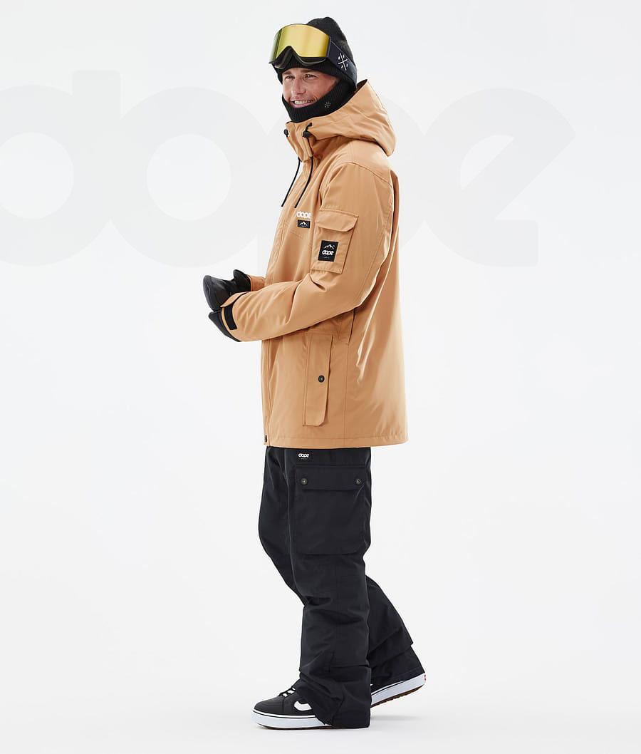 Dope Adept Uomo Giacche Snowboard Khaki Gialle | ITDN2715