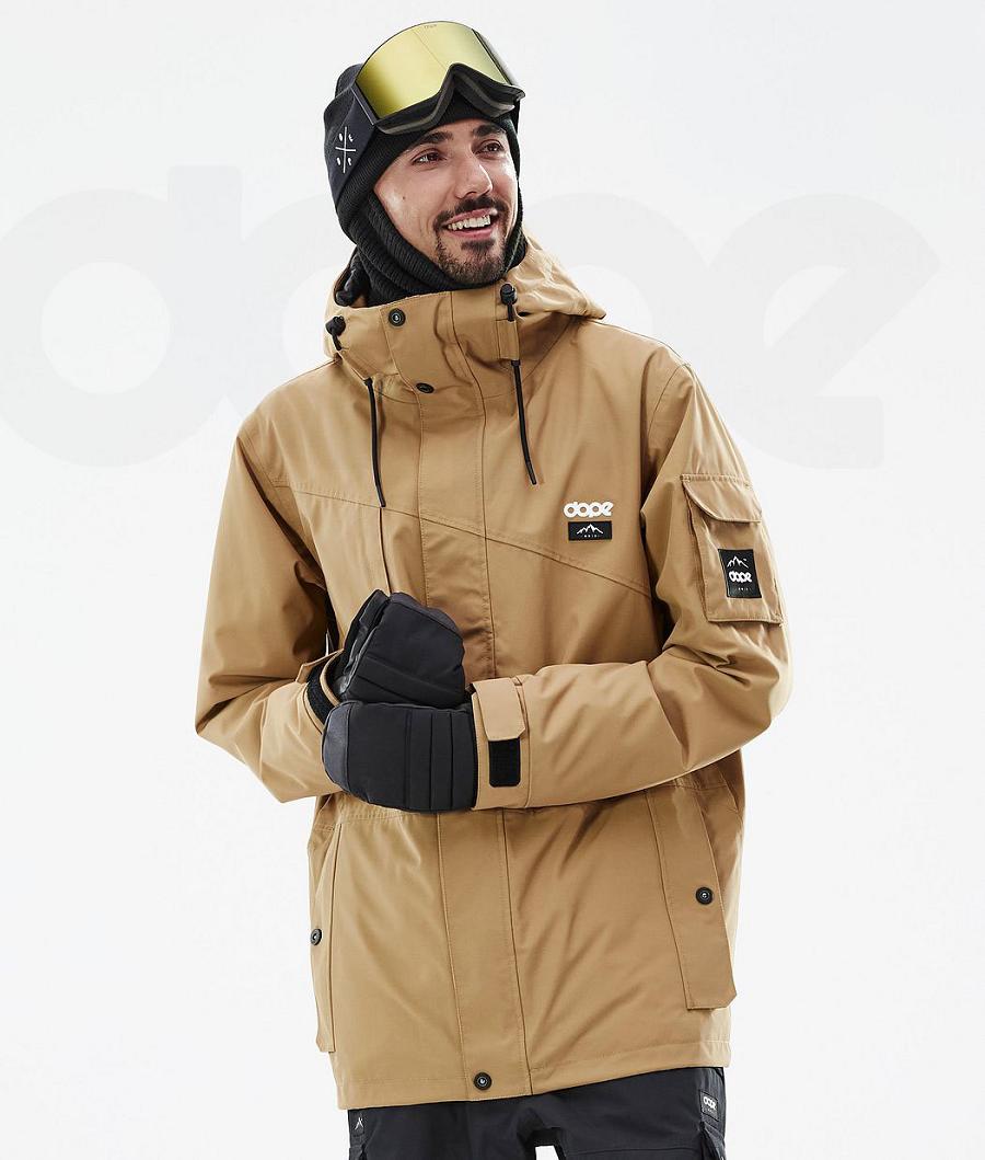 Dope Adept Uomo Giacche Snowboard Oro | ITOR2719