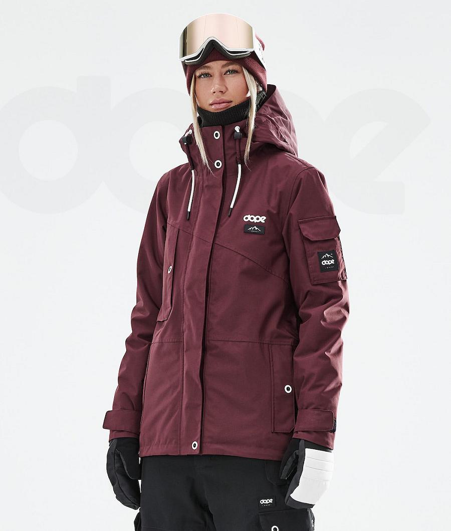 Dope Adept W 2021 Donna Giacche Snowboard Bordeaux | ITZG3399