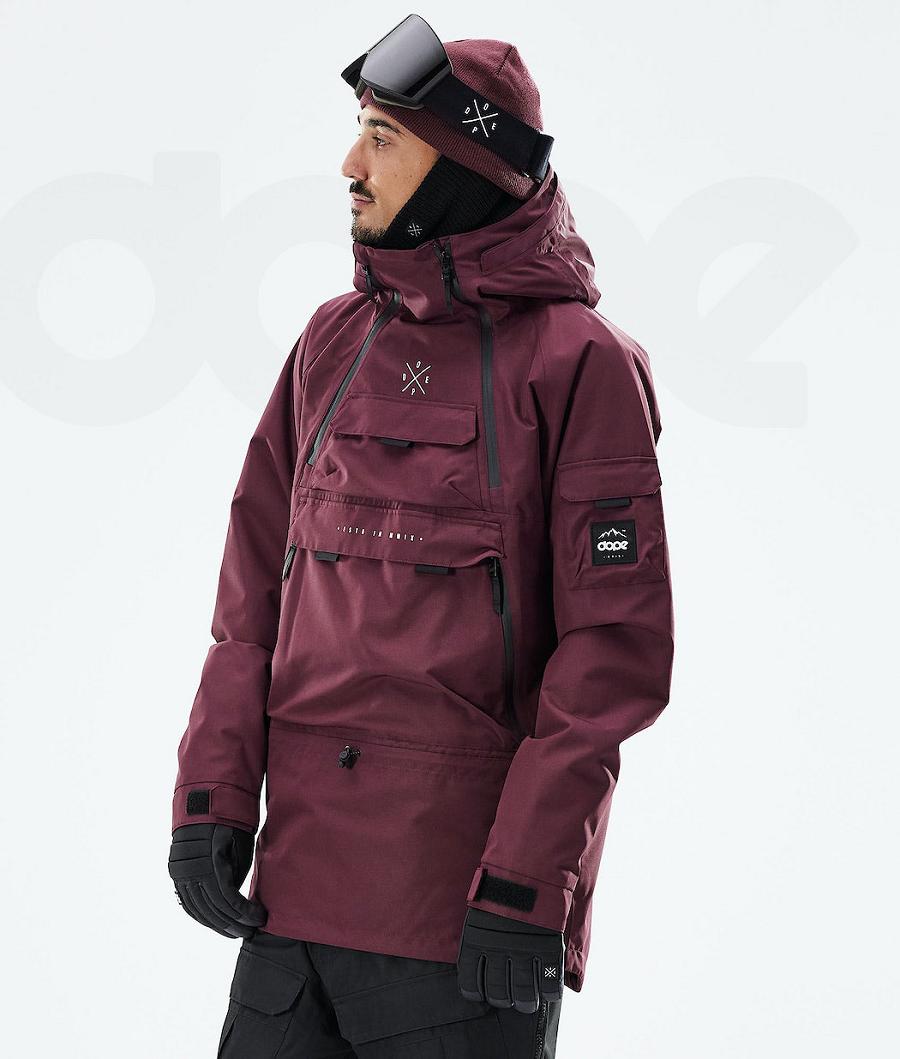 Dope Akin 2021 Uomo Giacche Snowboard Bordeaux | ITIS2746