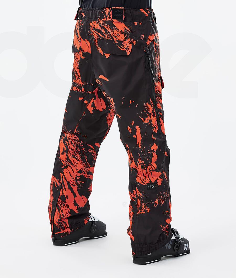 Dope Antek Paint Uomo Pantaloni Da Sci Arancioni | ITVD2615