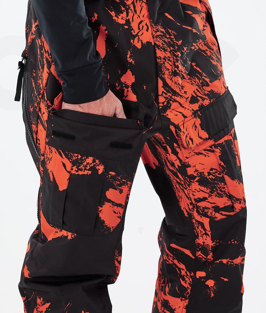 Dope Antek Paint Uomo Pantaloni Da Sci Arancioni | ITVD2615