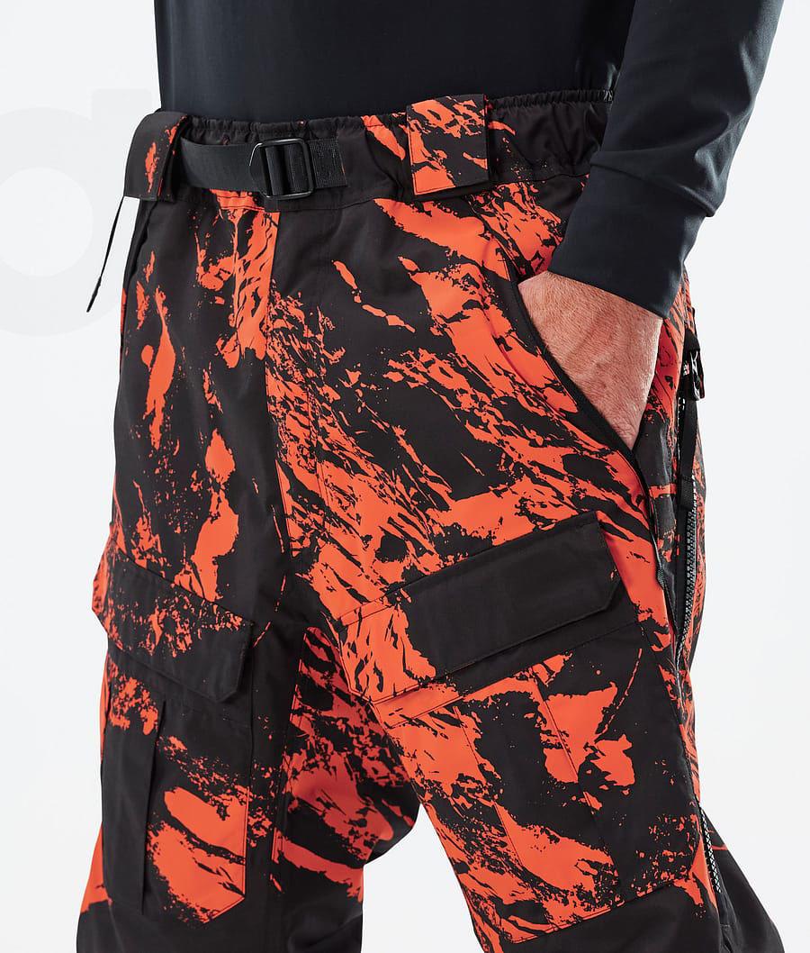 Dope Antek Paint Uomo Pantaloni Da Sci Arancioni | ITVD2615