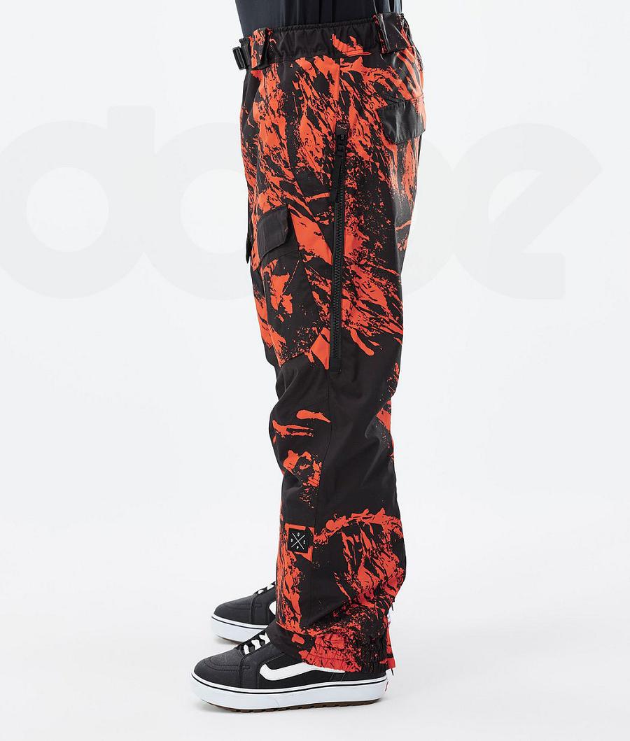 Dope Antek Paint Uomo Pantaloni Snowboard Arancioni | ITIS2552