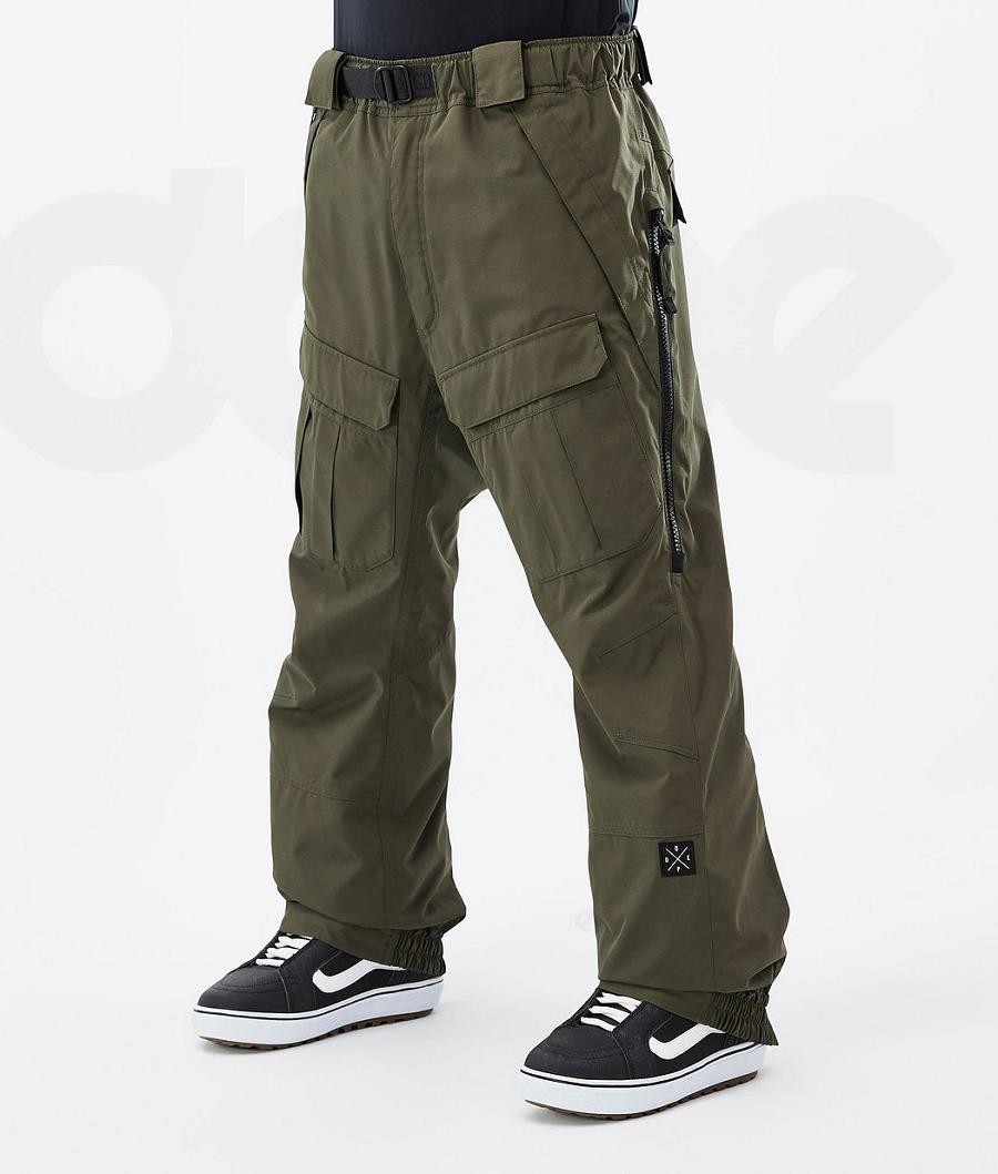 Dope Antek Uomo Pantaloni Snowboard Verde Oliva Verdi | ITKI2542