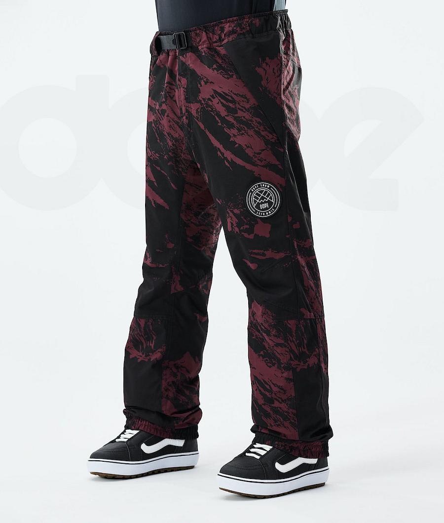 Dope Blizzard 2021 Paint Uomo Pantaloni Snowboard Bordeaux | ITJJ2569