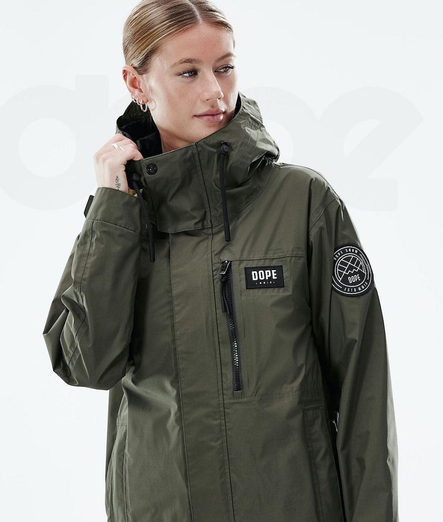 Dope Blizzard Light W Full Zip Donna Giacche Outdoor Verde Oliva Verdi | ITIS3724