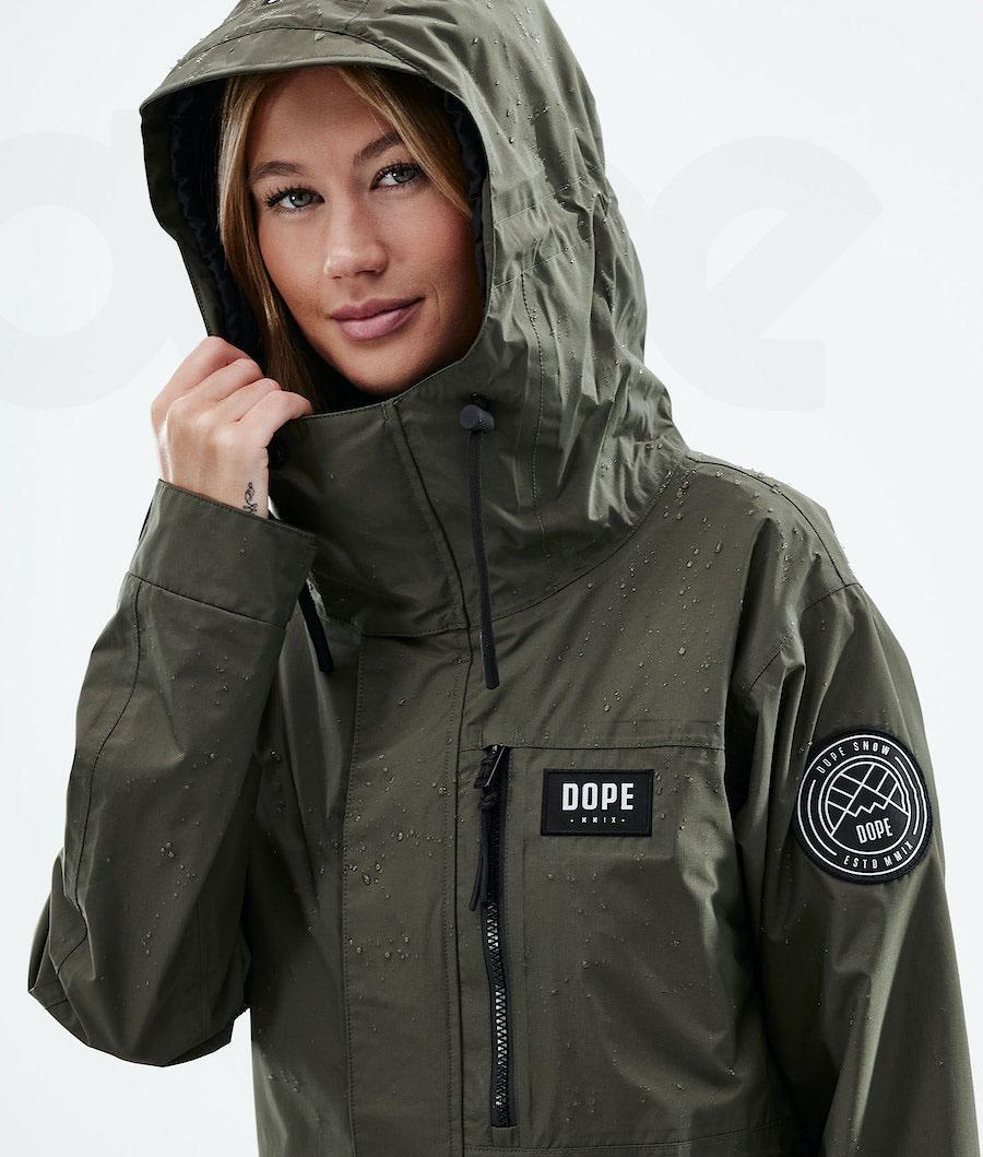 Dope Blizzard Light W Full Zip Donna Giacche Outdoor Verde Oliva Verdi | ITIS3724