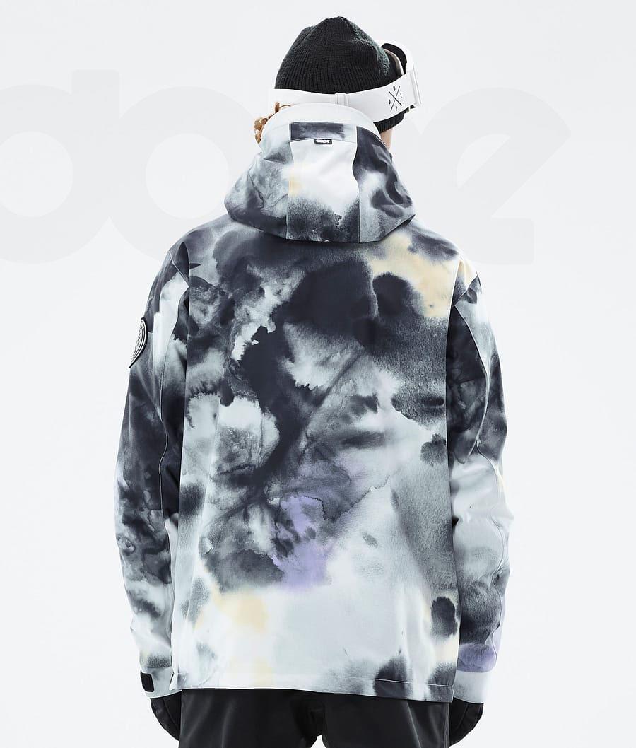 Dope Blizzard Tiedye Uomo Giacche Da Sci Nere Viola | ITRW2919