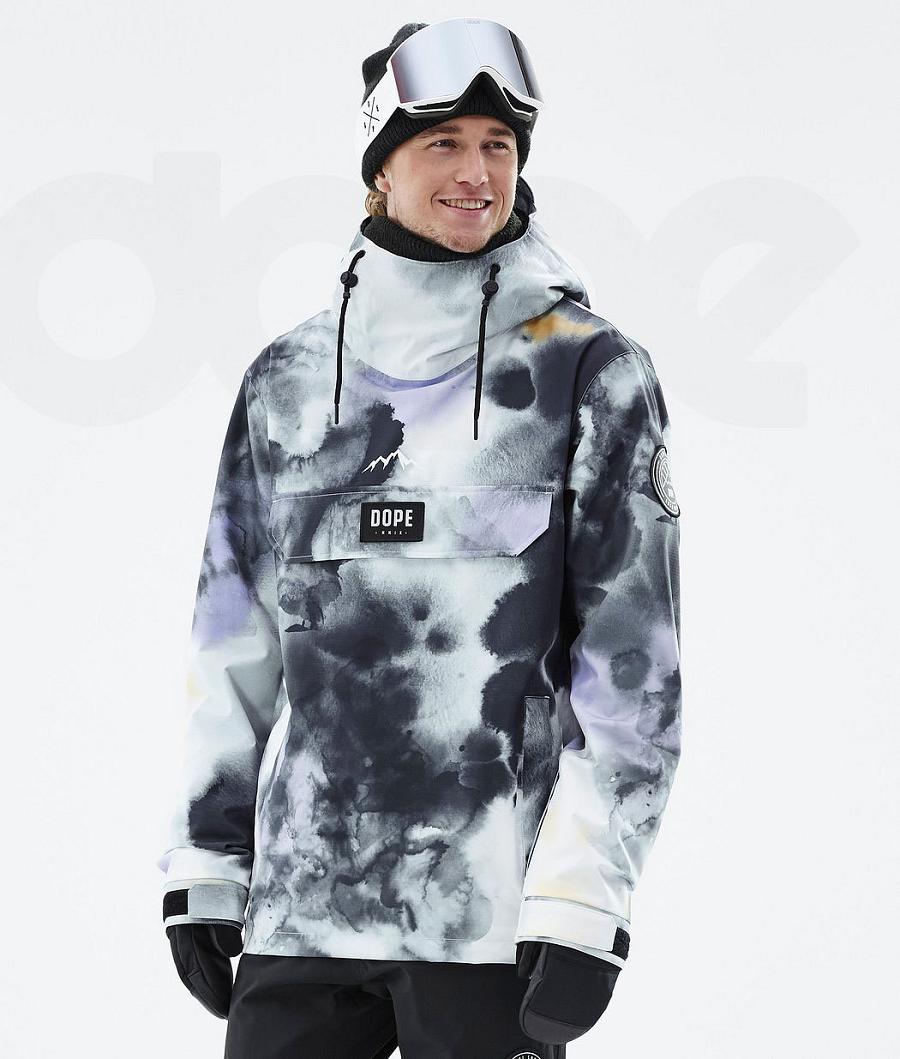 Dope Blizzard Tiedye Uomo Giacche Da Sci Nere Viola | ITRW2919