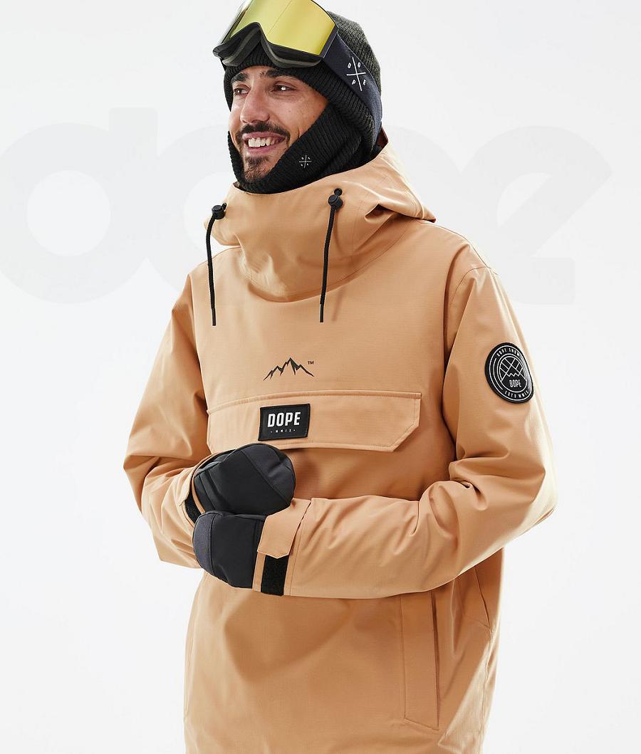 Dope Blizzard Uomo Giacche Snowboard Khaki Gialle | ITJJ2763