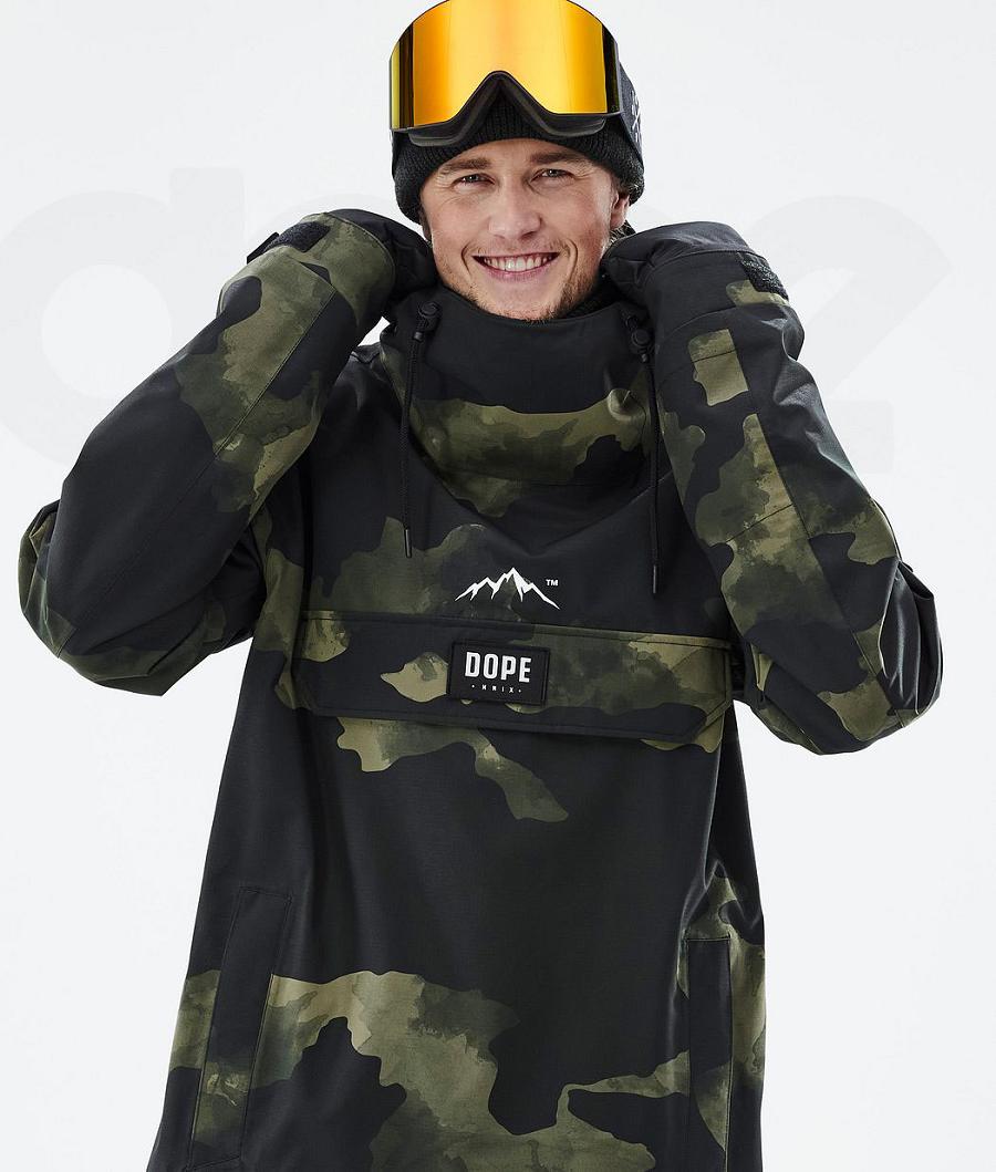 Dope Blizzard Uomo Giacche Snowboard Verdi Camouflage | ITHK2765