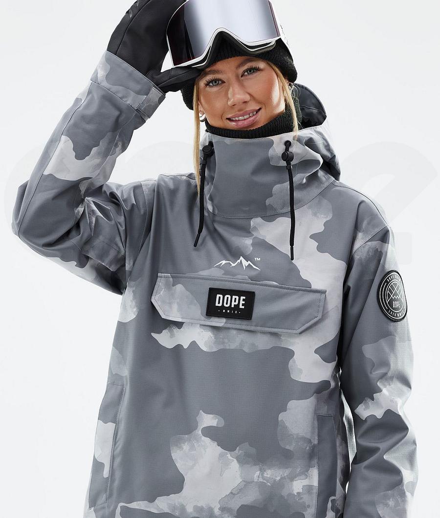 Dope Blizzard W Donna Giacche Da Sci Grigie Camouflage | ITPQ3618