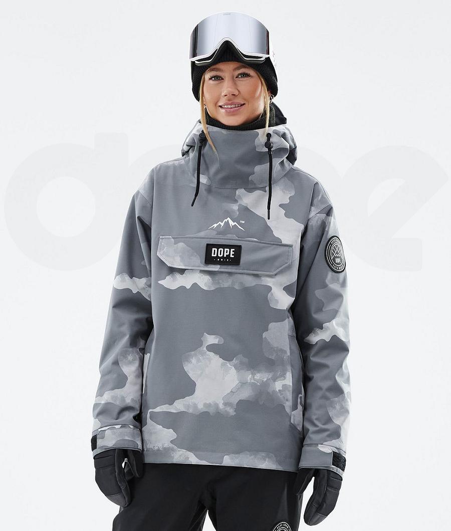 Dope Blizzard W Donna Giacche Da Sci Grigie Camouflage | ITPQ3618