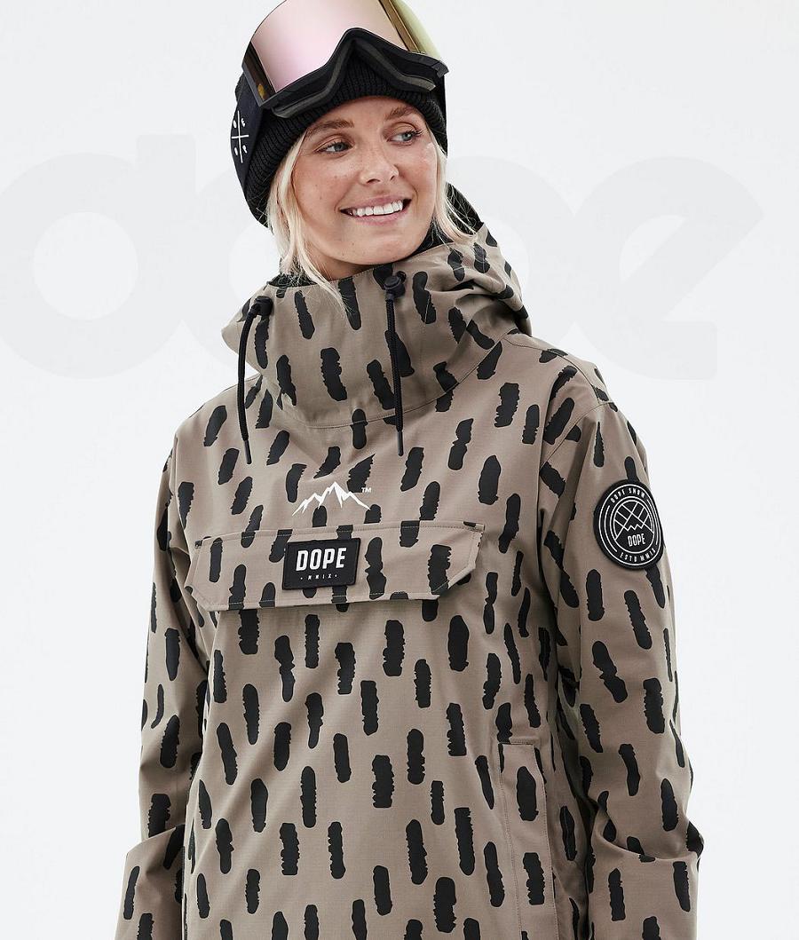 Dope Blizzard W Stripes Donna Giacche Snowboard Marroni | ITDN3477