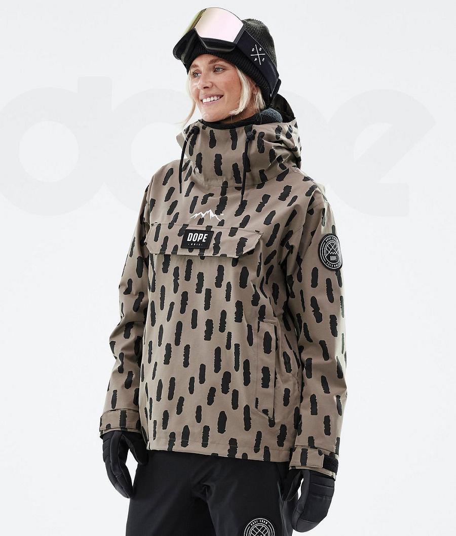 Dope Blizzard W Stripes Donna Giacche Snowboard Marroni | ITDN3477