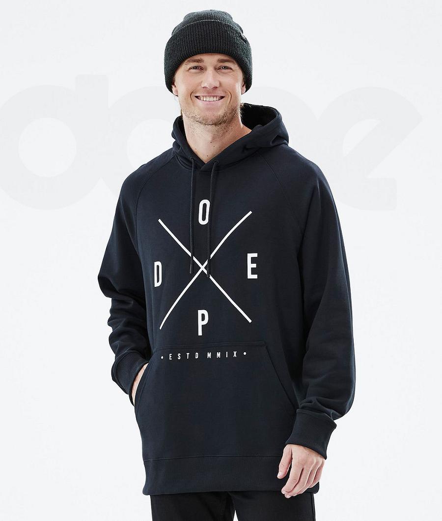 Dope Common 2X-Up Uomo Felpa Con Cappuccio Nere | ITAP3001