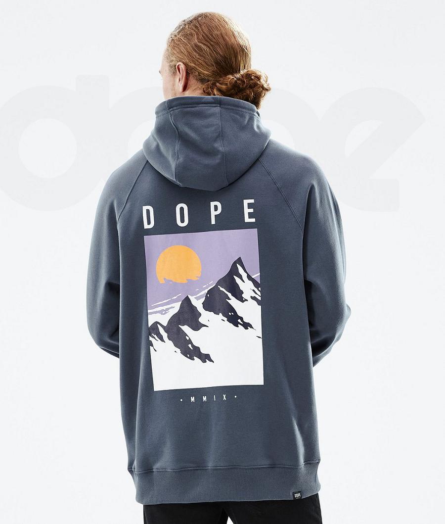 Dope Common Peak Uomo Felpa Con Cappuccio Blu | ITPQ3002