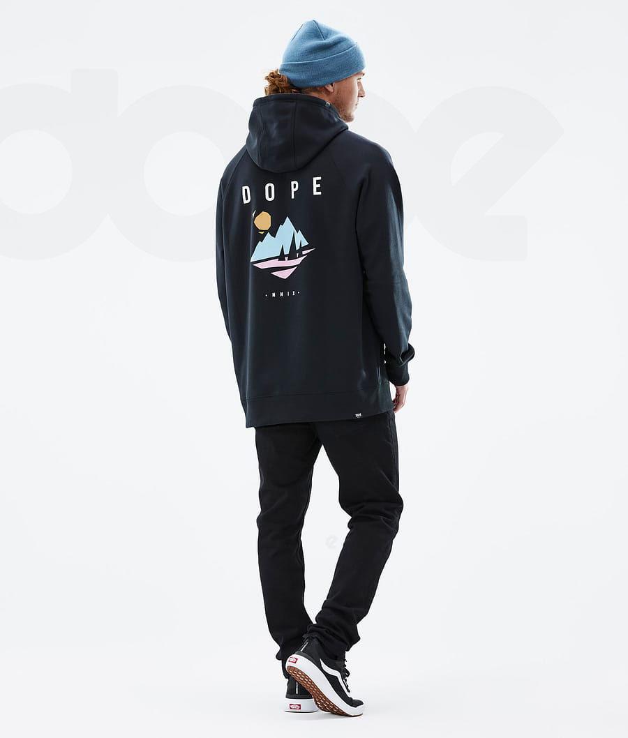 Dope Common Pine Uomo Felpa Con Cappuccio Nere | ITUT3005