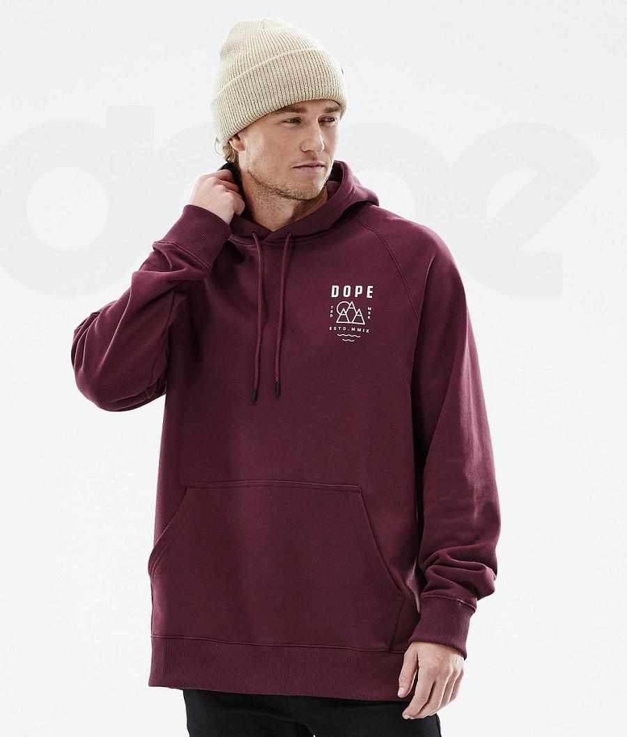 Dope Common Summit Uomo Felpa Con Cappuccio Bordeaux | ITRW3008