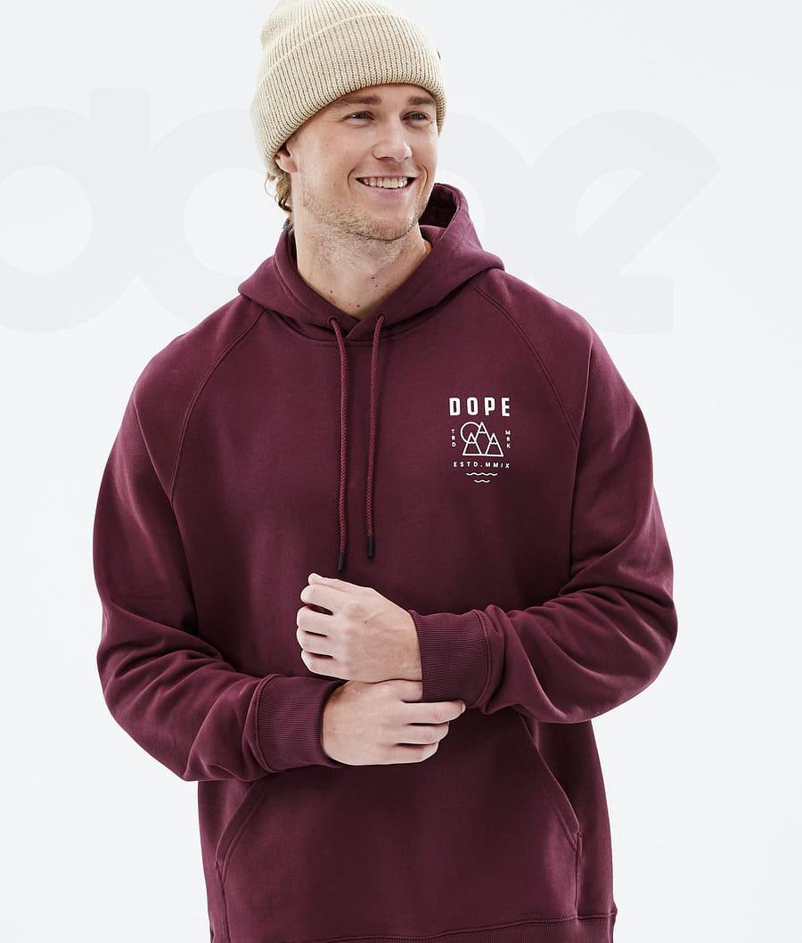 Dope Common Summit Uomo Felpa Con Cappuccio Bordeaux | ITRW3008