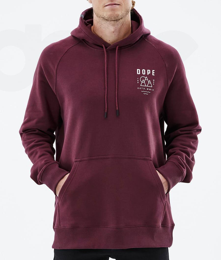 Dope Common Summit Uomo Felpa Con Cappuccio Bordeaux | ITRW3008