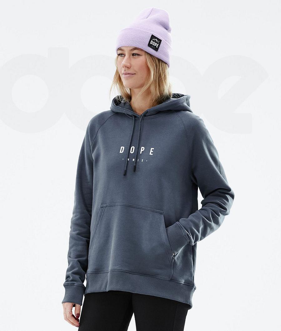 Dope Common W Peak Donna Felpa Con Cappuccio Blu | ITEX3833