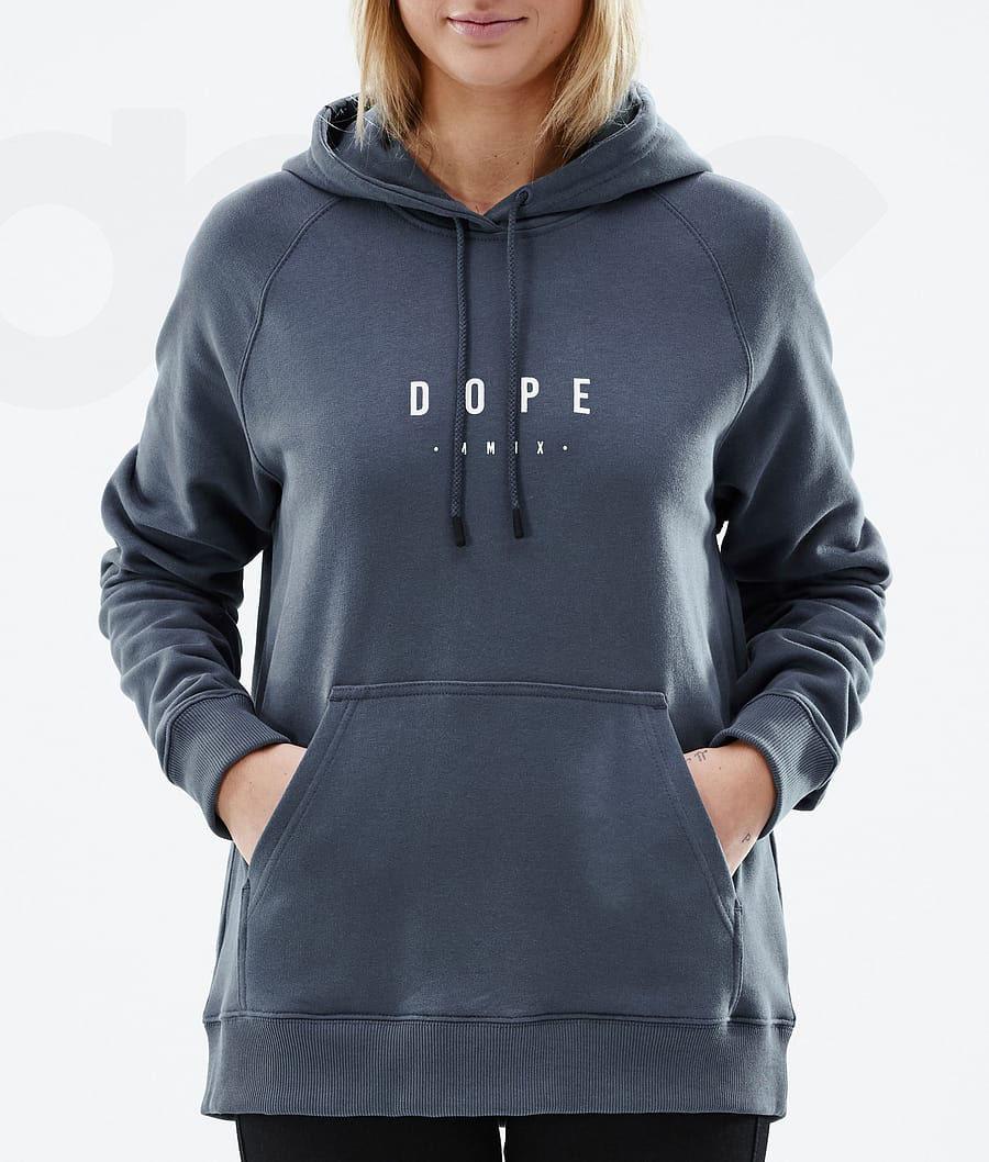 Dope Common W Peak Donna Felpa Con Cappuccio Blu | ITEX3833