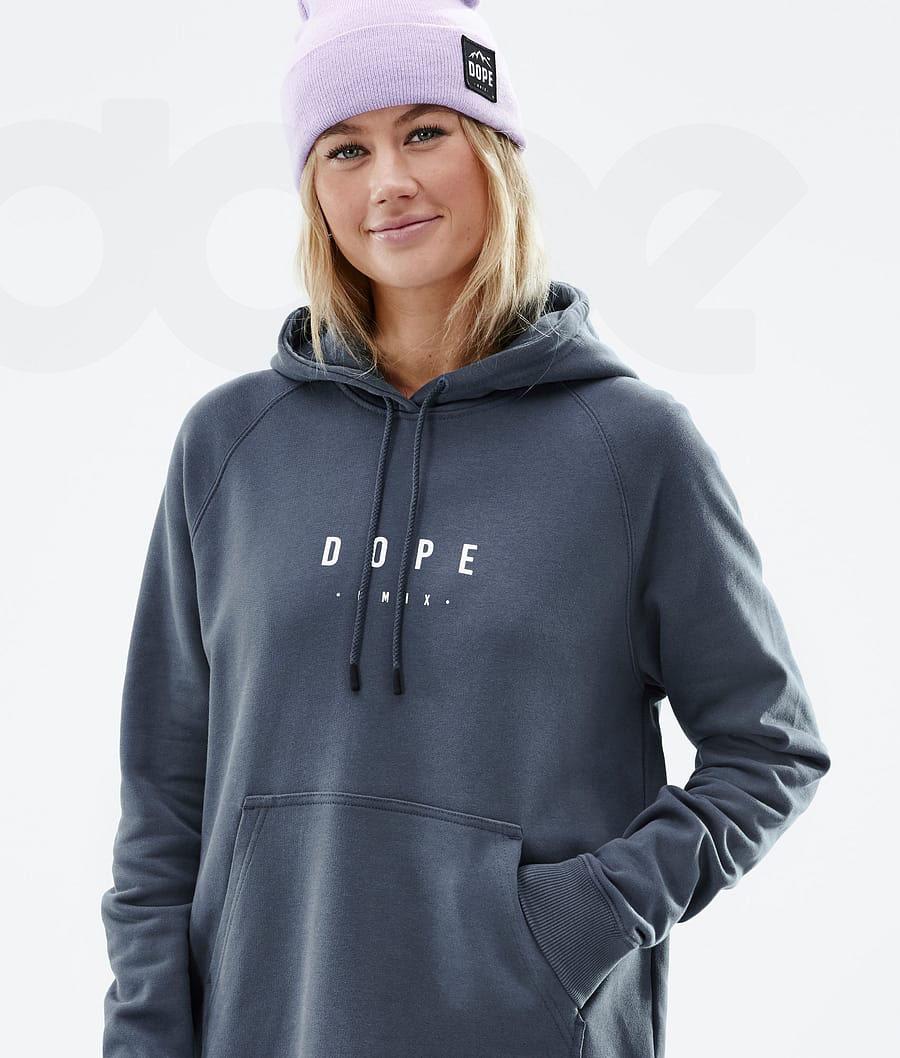 Dope Common W Peak Donna Felpa Con Cappuccio Blu | ITEX3833