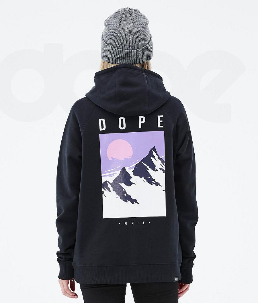 Dope Common W Peak Donna Felpa Con Cappuccio Nere | ITWY3834