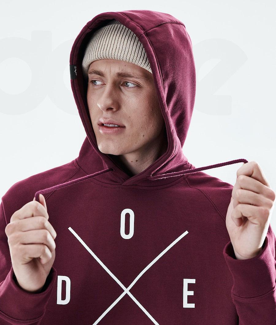 Dope Daily 2X-UP Uomo Felpa Con Cappuccio Bordeaux | ITMA3012