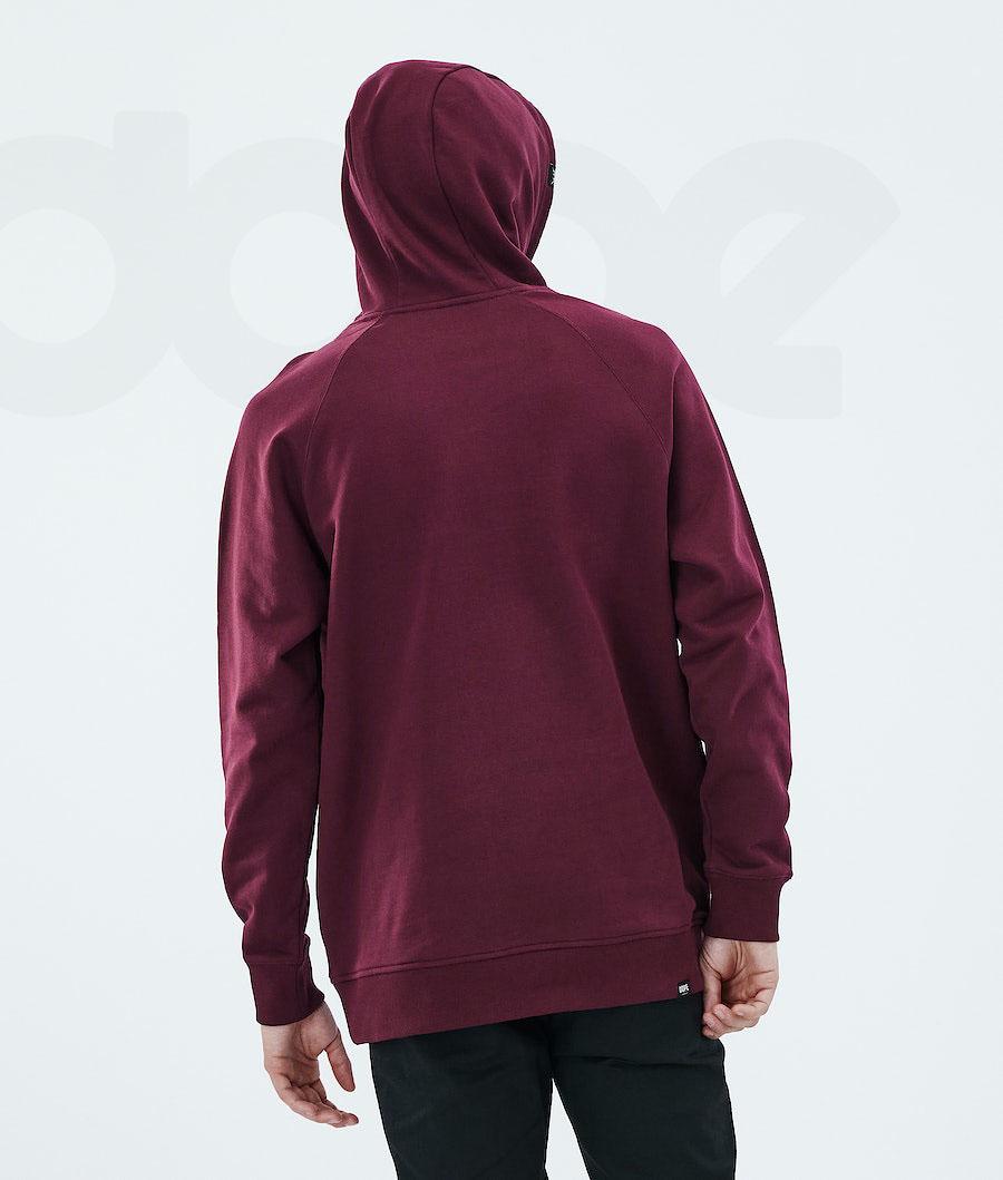 Dope Daily 2X-UP Uomo Felpa Con Cappuccio Bordeaux | ITMA3012