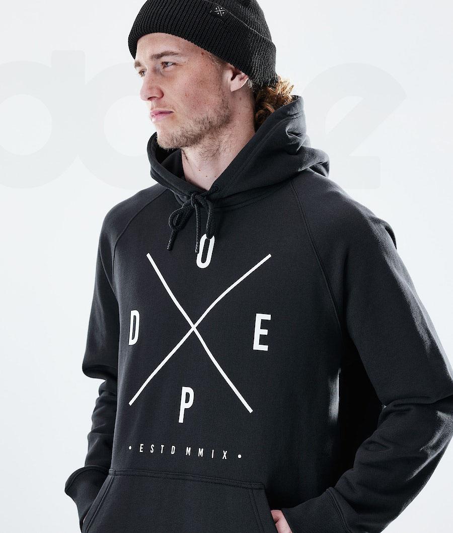 Dope Daily 2X-UP Uomo Felpa Con Cappuccio Nere | ITNB3013