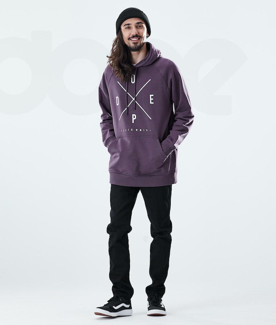 Dope Daily 2X-UP Uomo Felpa Con Cappuccio Viola | ITQZ3011